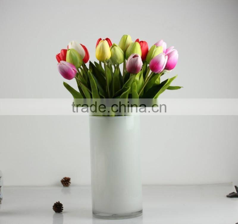30pcs/lot Tulip Artificial Flower PU artificial bouquet Real touch flowers For Home decoration Wedding Decorative Flowers