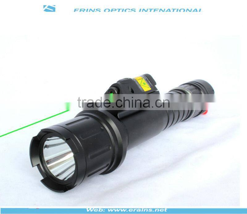 Tactical quick start green laser sight and strobe 500 lumen CREE T6 LED light combo