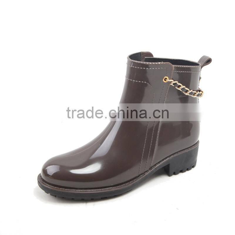 shining black chelsea rain boots for women retail
