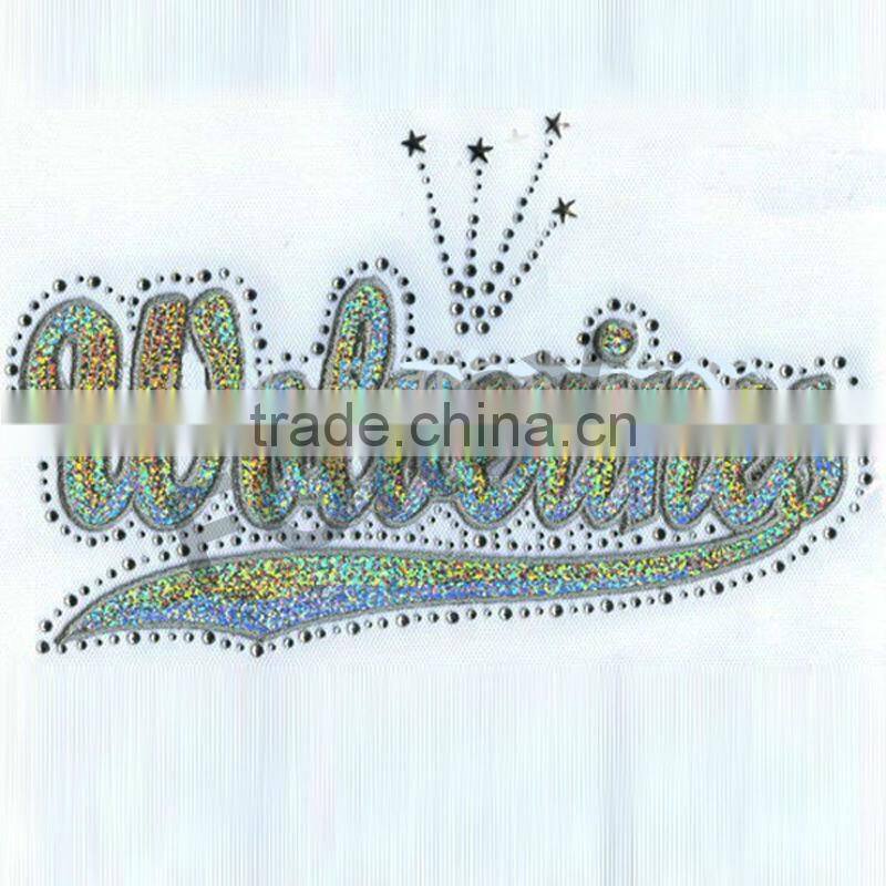 custom sequin embroidery transfer iron on transfers design FOKSY