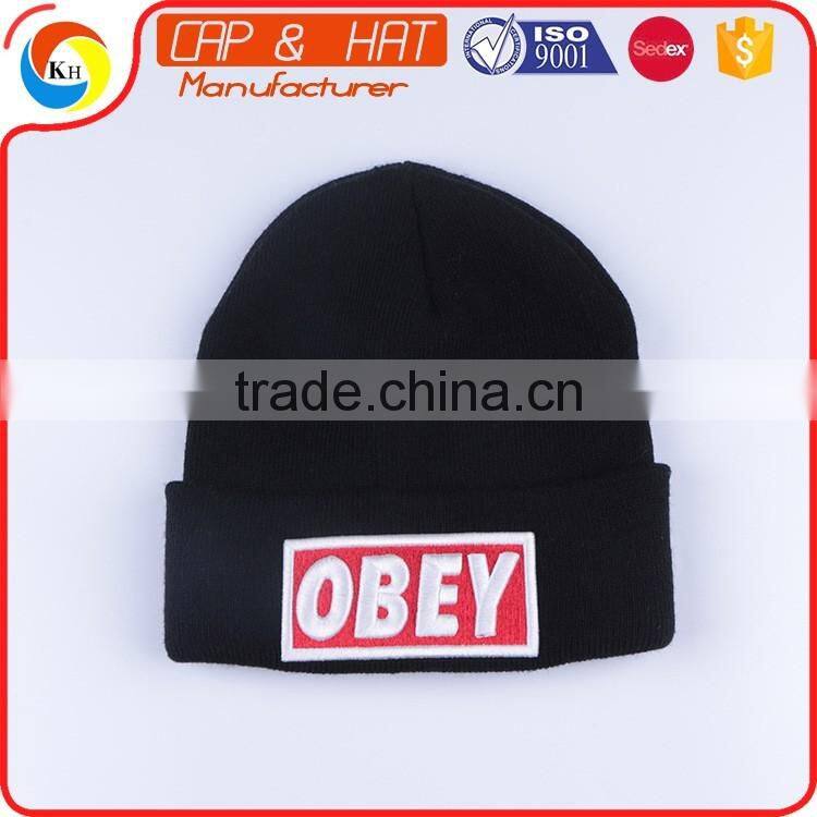 Embroidery Patch CC Beanie Winter Warm Hat