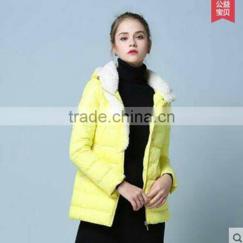 GZY duck down jacket female latest coat anti-wrinkle guangzhou warehous e stcok 2017 cheap price high quality Europe model