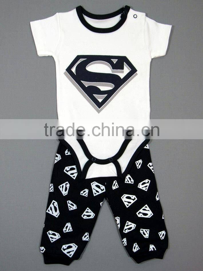 Baby Clothes Short Sleeve Infant Rompers +Pants Sets