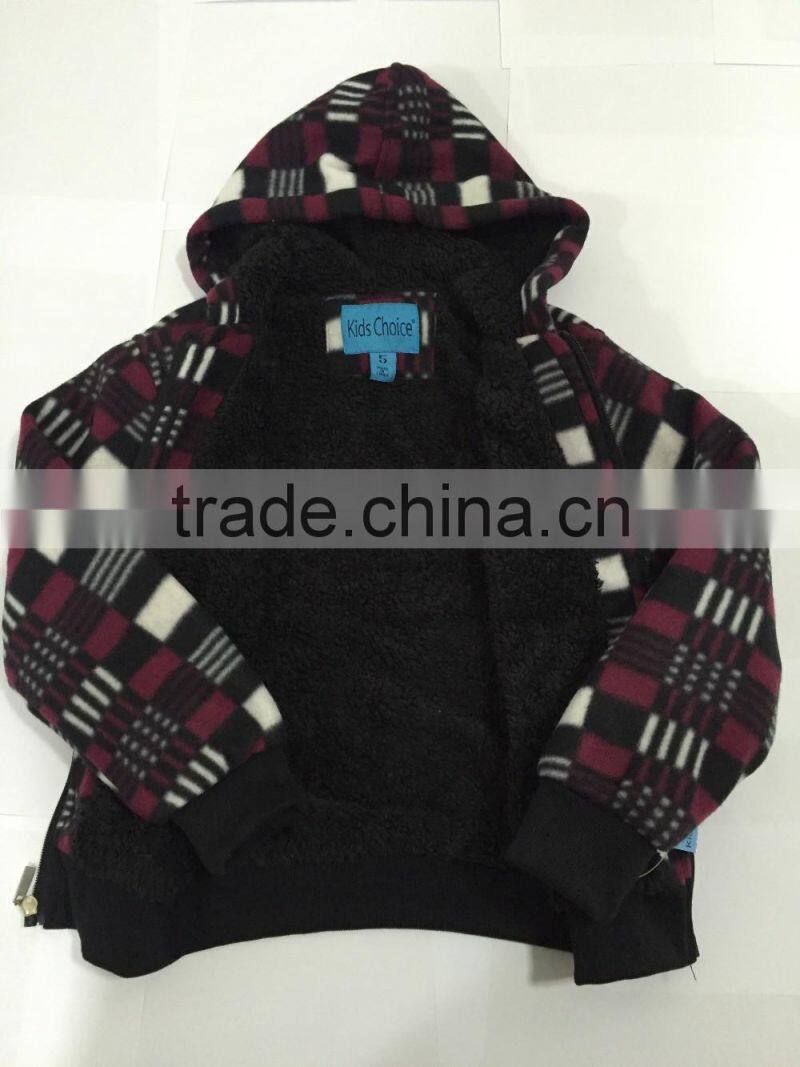 Logo available manufcture custom fleece hoody children jacket