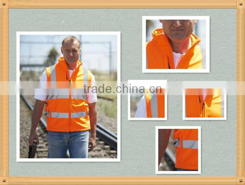 Navy Waterproof and Reflective Safety Softshell Jacket