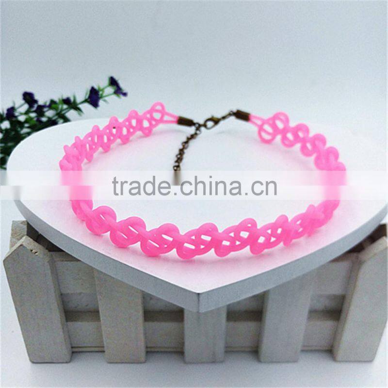 2015 latest wedding elastic tattoo choker diy necklace ops chain bracelet