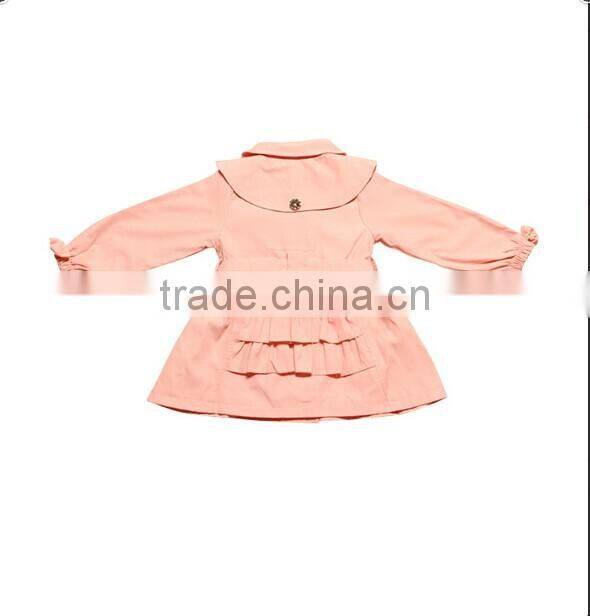 High quality Fashion Girl Pink Coat Child winter british jacket design