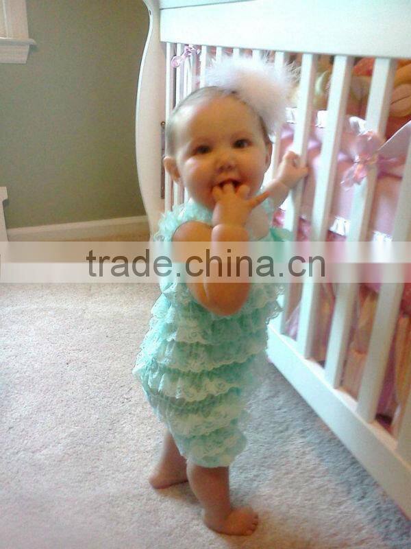 2013 High Quality Black Lace Petti Romper for Baby Girls Lovely Lace Petti Romper for Baby Girls