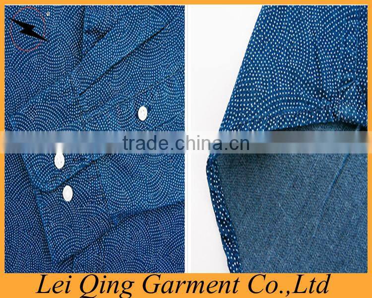 Latest 100% Cotton Slim Fit Denim Cowboy Long Sleeve Casual Men Shirts