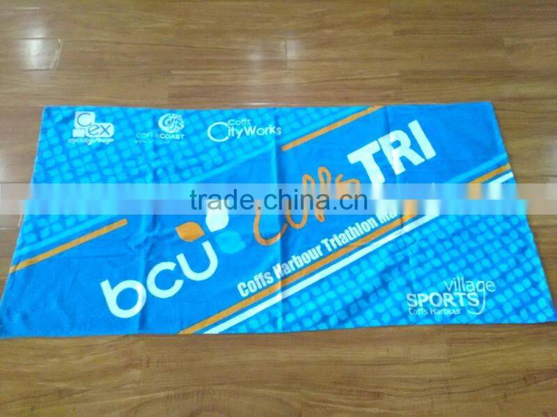 Reactive printing compress beach towel