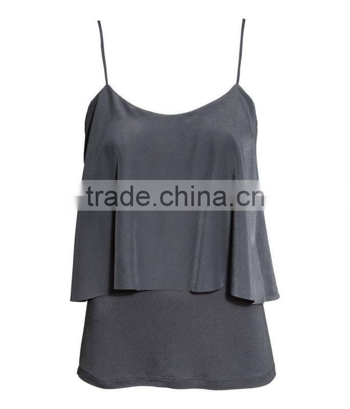 Ladies Sleeveless Rayon Knit Top