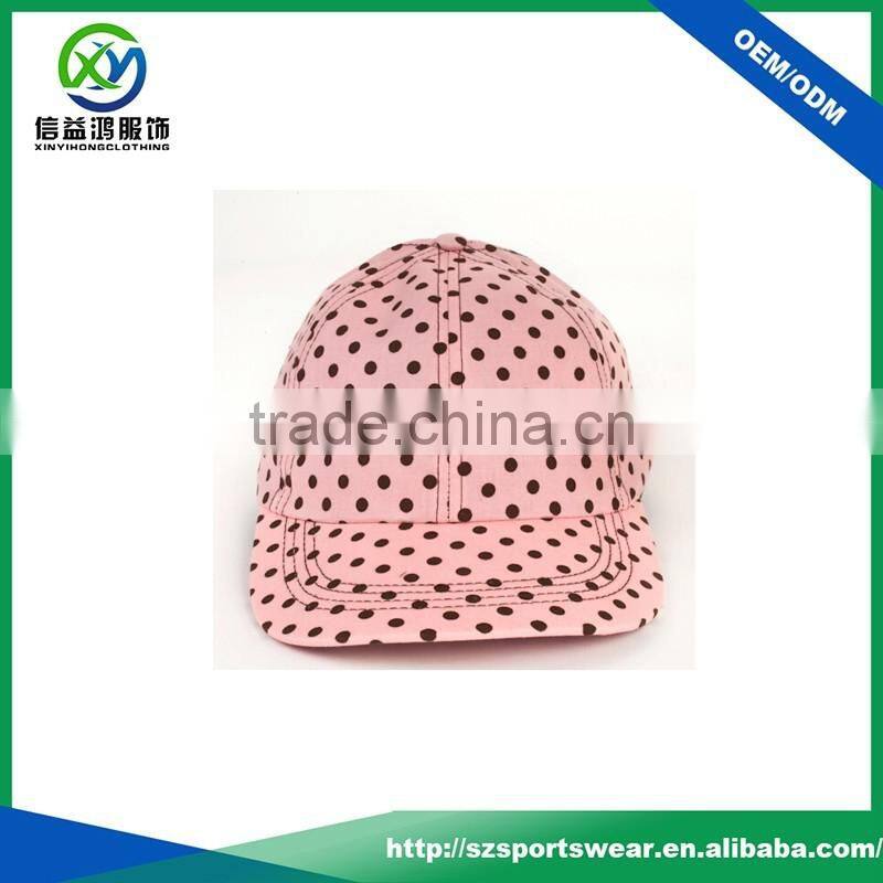 New Style Pink Color Lovely Girl Sport Caps Wholeasale made in China