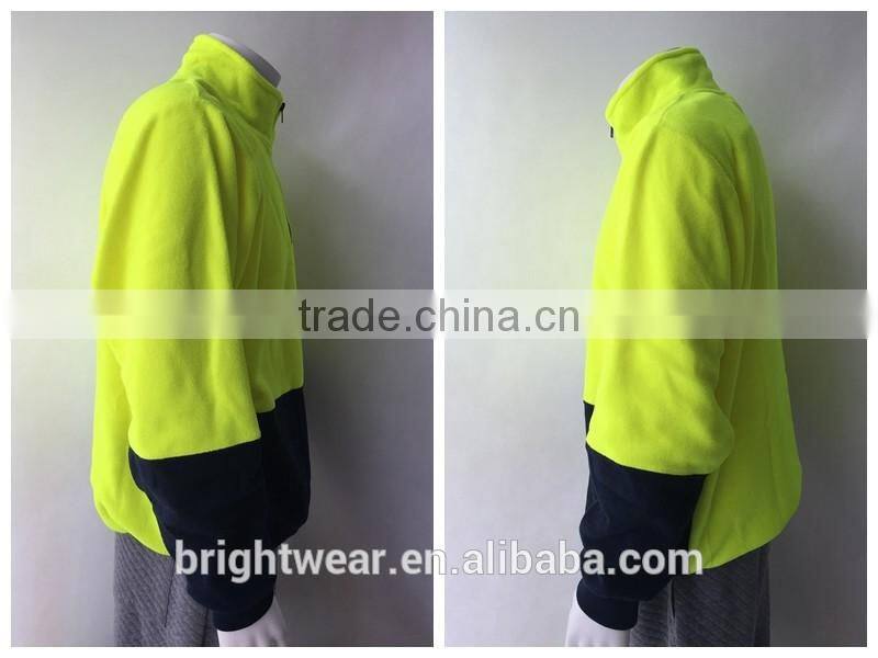 100% polyester fleece contrast safety sweatshirt meet AS/NZ 1906.4:2010