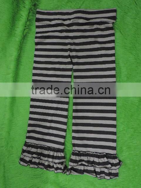 womans yoga pants stripe ruffle pants loose cotton trousers