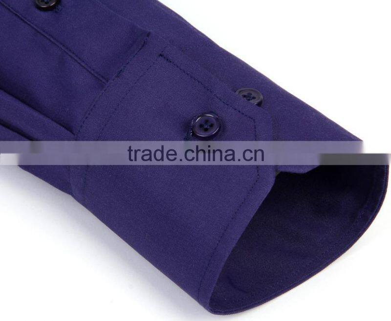 2017 new style solid color mens shirt long sleeve