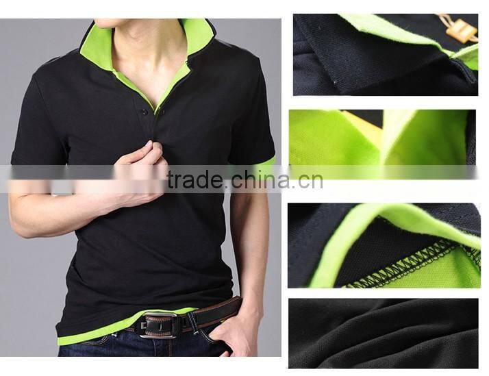 Customized logo double neck cotton men polo shirt for worker