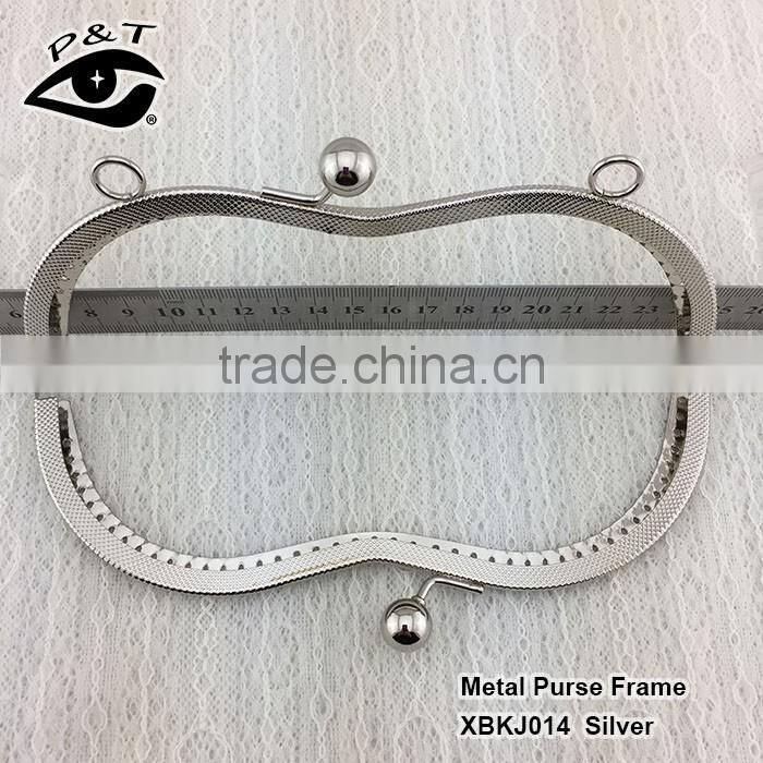 18CM embossed pattern metal clasp frames for handbags