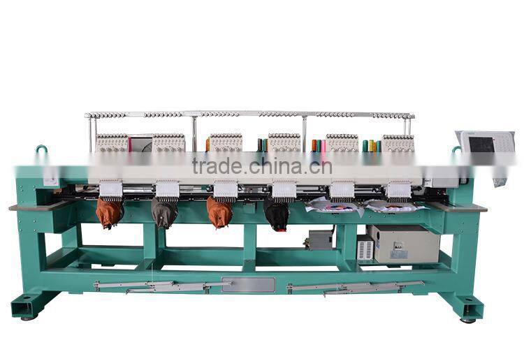 YINGYING 6heads Cap and T-shirt computer mixed embroidery machine