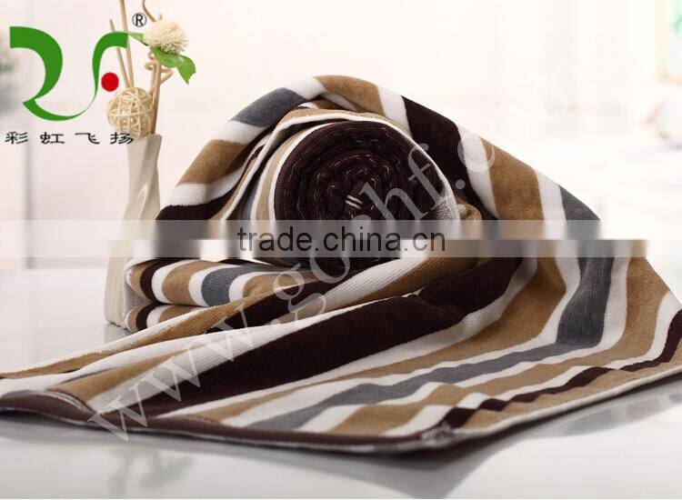 100% cotton striped bath towel