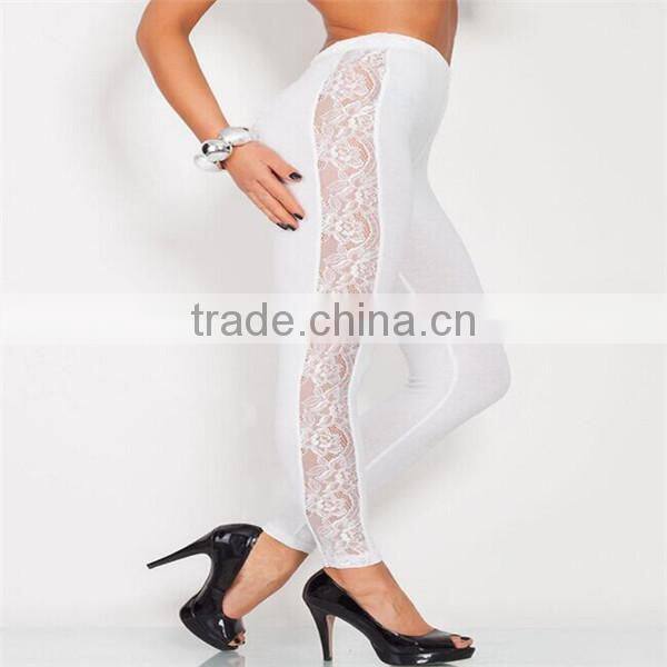 Women Lace Sexy Leggings Skinny Stretch Summer Trousers Casual Pencil Long Pants