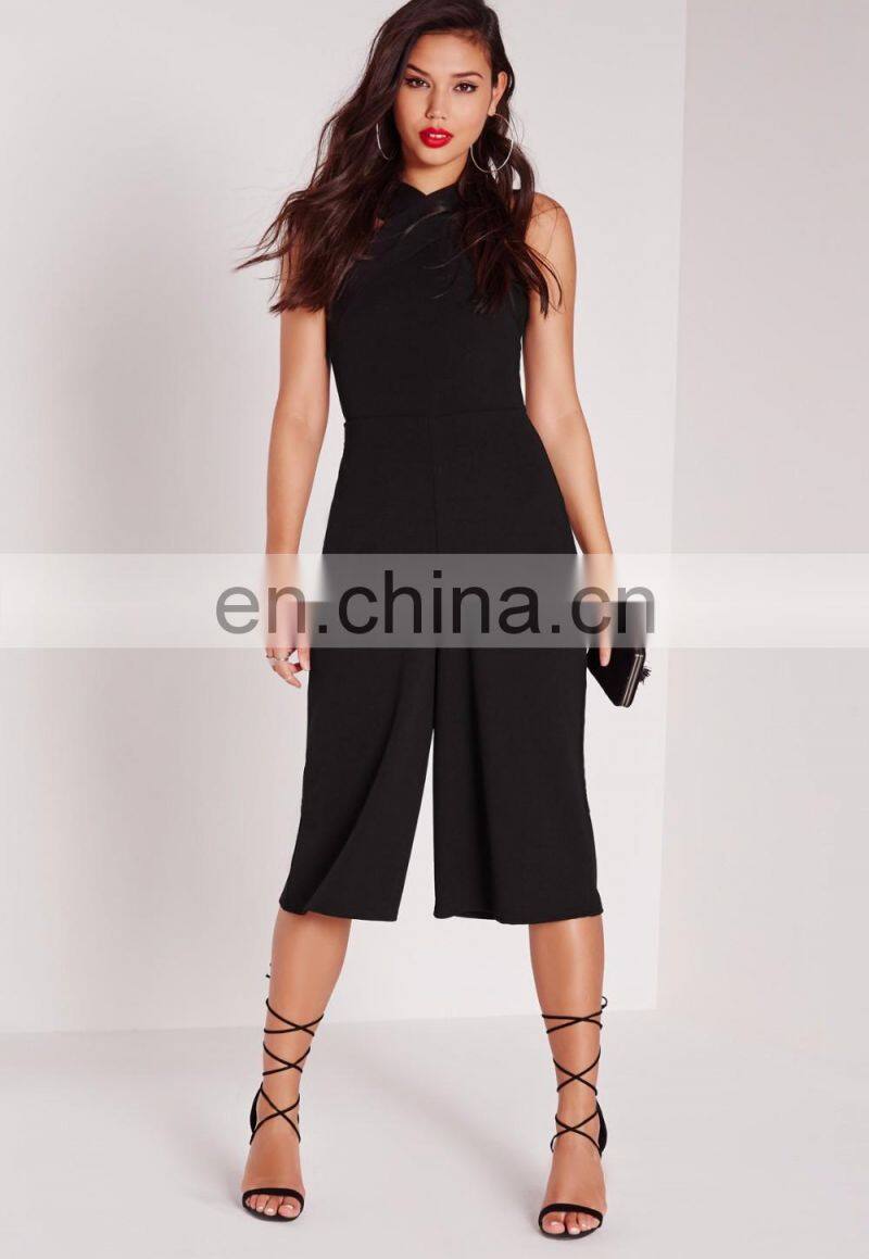 New fashion casual sleeveless straight style ladies jumpsuit