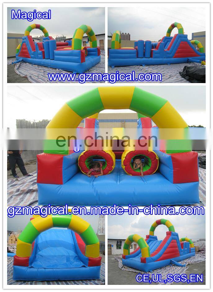 high quality kids outdoor inflatable obstacle course equipment