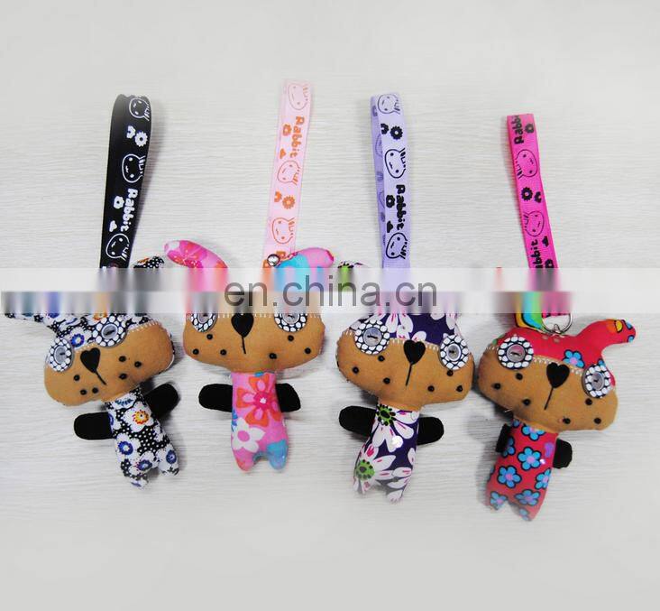 Cute plush monkey toy with magnet mini plush monkey keychain toy