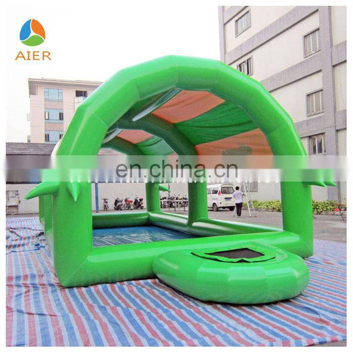 2015 new design green inflatable pool with cover, small inflatable pool toys, inflatable swimming pool with roof