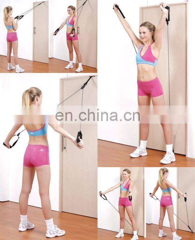 11pcs per Set Fitness Resistance Bands Elastic Training Ropes Kit Yoga Pilates