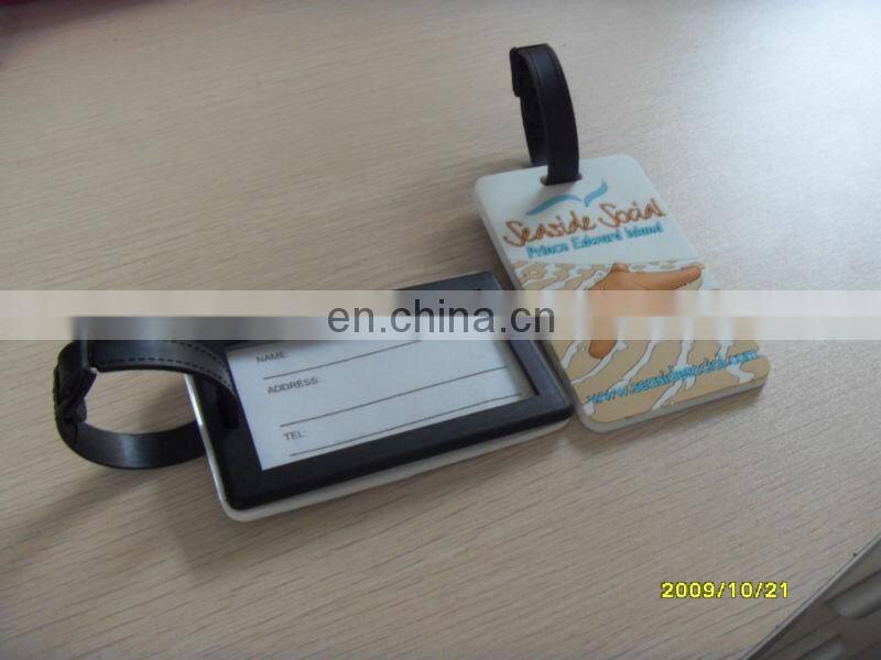 ID clear durable pvc/plastic travel luggage tags