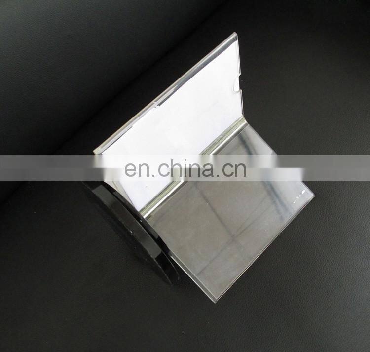 Made In China cheap 3 sides clear acrylic rotated menu holder for hotel and restaurant