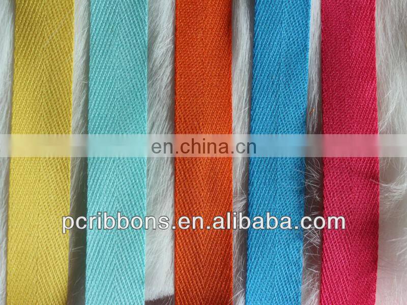 Colorful woven cotton fabric ribbon