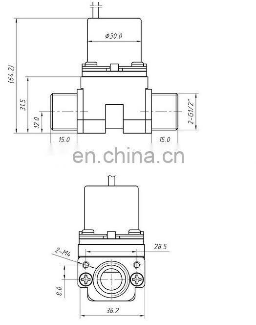 3.5V bistable valve energy saving, G1/2 inch Automatic control pulse solenoid valve for Induction health system