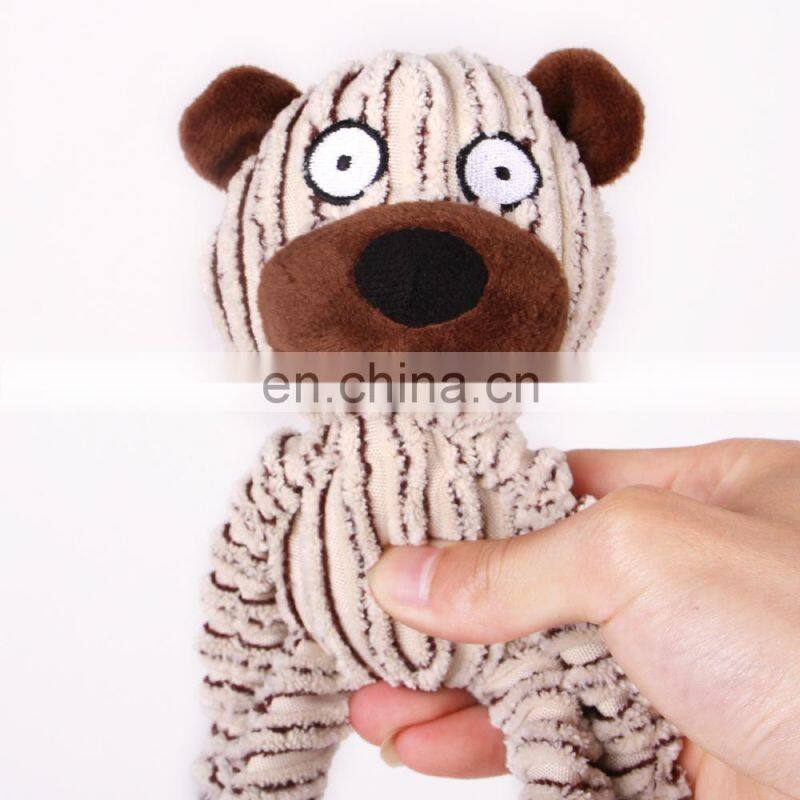 Pet plush educational Bite-resistant molar vocal dog toy Clean teeth odor-absorbing animal modeling toy