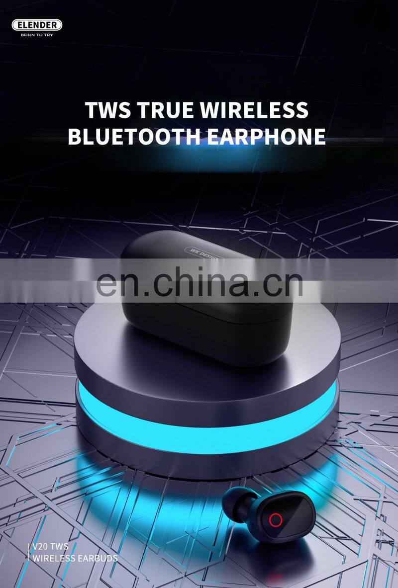 Handsfree TWS True Wireless Deep Bass Sports Earbuds Game Headset Hifi Sound Music Headphone Bluetooth 5.0 Earphone