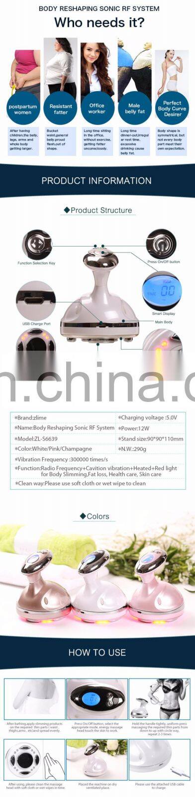 Mini Home use RF system reduce weight body slimming massager