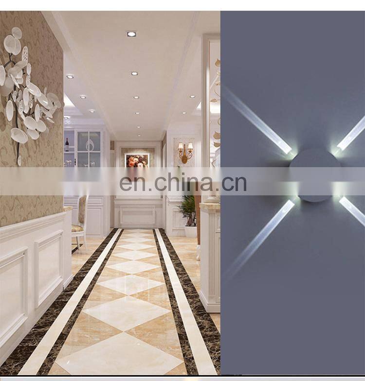 Simple and modern creative KTV square round LED aluminum wall decorative lighting for hotel