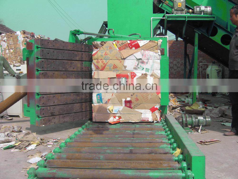 Semi-Automatic Close Door Manual Tie Horizontal Baler for Palm Silk Paper Carton