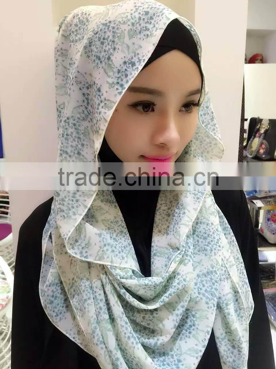 new style 2016 muslim High twist Chiffon HIJAB 180*70cm islamic scarf arab wrap shawl