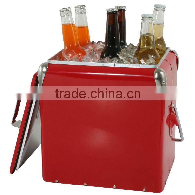 Metal Cheap Picnic Cooler with Handle
