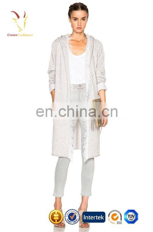 Women Fashion Hooded Cardigan Knitting Patterns Knitted Long Cardigan