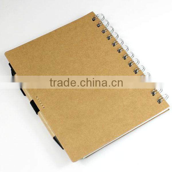 wholesale hardcover notebook filler paper spiral notebook with pen