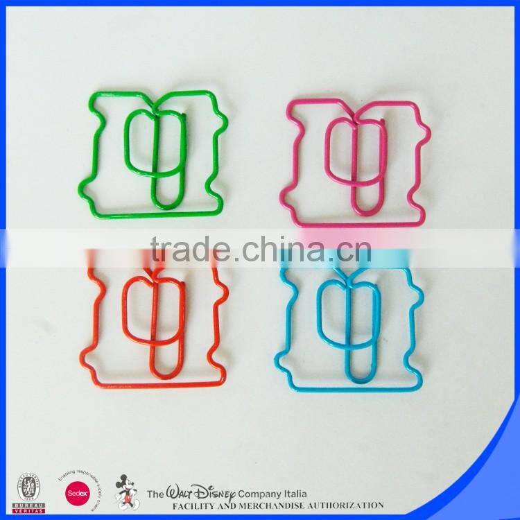 Factory produce colorful personalized plastic paper clip