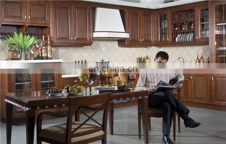North American Customized Kitchen Pantry Furniture Classic Cherry Wood Kitchen Cabinets