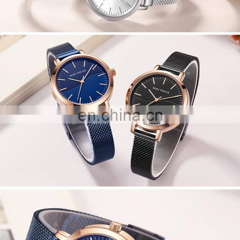 MINI FOCUS 0261L Brand Luxury Women Watches Waterproof Fashion Quartz Ladies Wristwatch Stainless Steel Watch