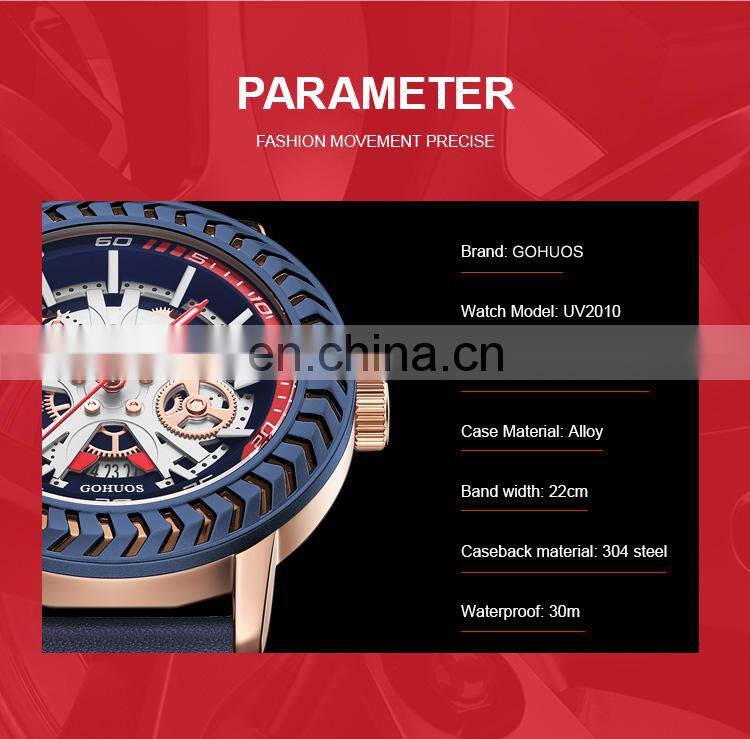 Gohuos UV2010 Tourbillon Automatic Man Watches Waterproof Fashion Mens Mechanical Watch