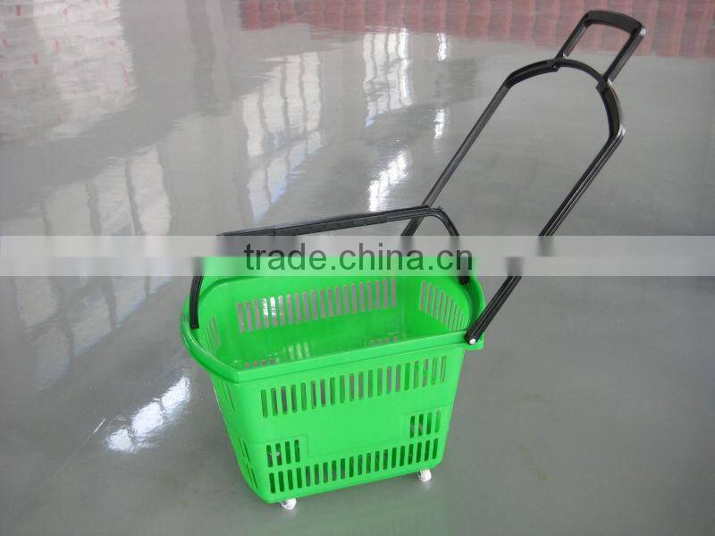 Quality plastic shopping trolley/cart/superstore shopping basket trolley