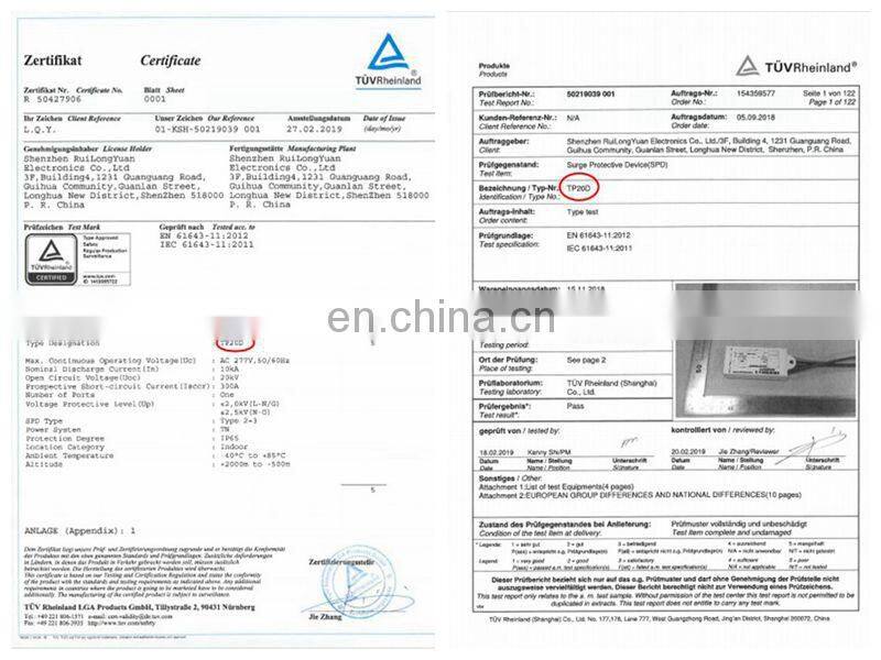 TP20D SPD 20kV Surge Protective Devices with LED Indicator IP65 Lightning Protector