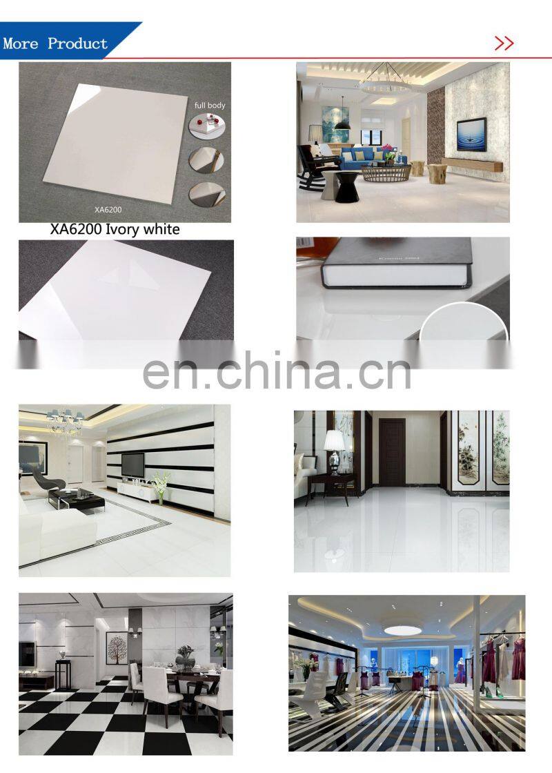 Direct factory sell super black polished porcelain slab tile black kajaria floor tiles 24"x24"