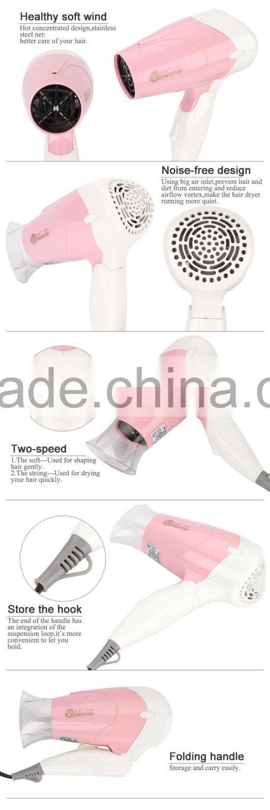 Foldable Hair Dryer Travel 220V Hair Dryer pass CB CE Test